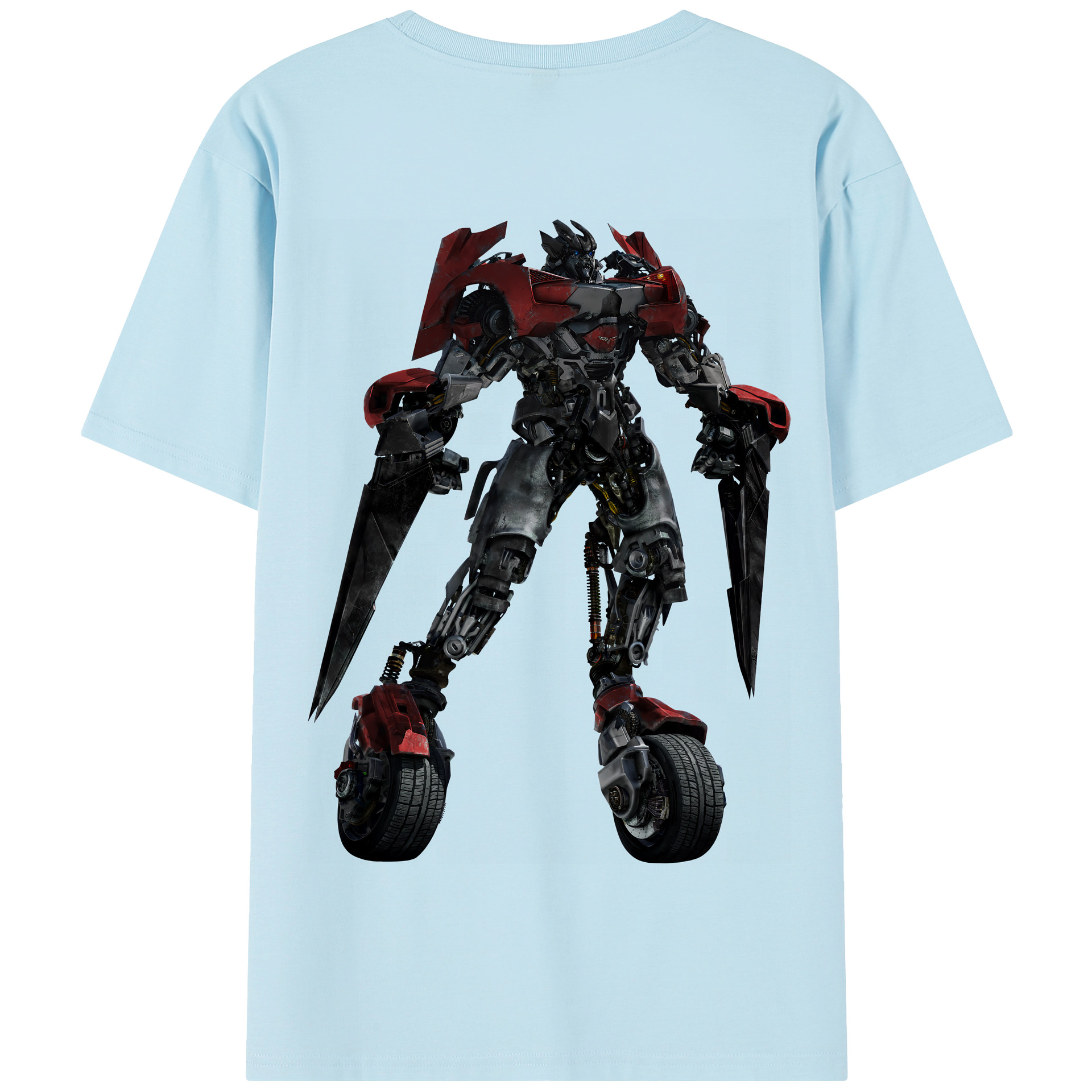 （画像用） Transformers トランスフォーマー 綿100％半袖Tシャツ（背面プリント）